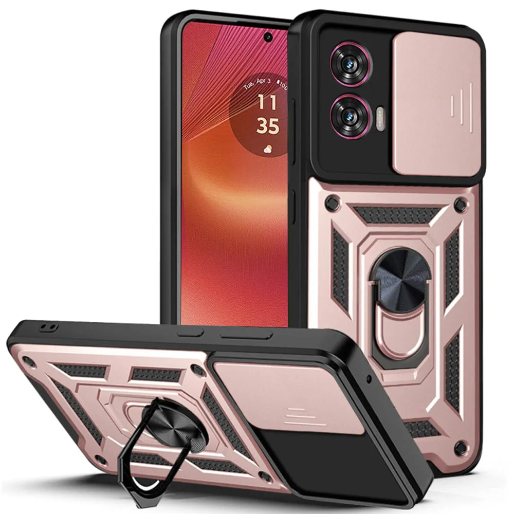 Custodia per Motorola Edge 50 Fusion, Techsuit, CamShield, Rosa - immagine 1