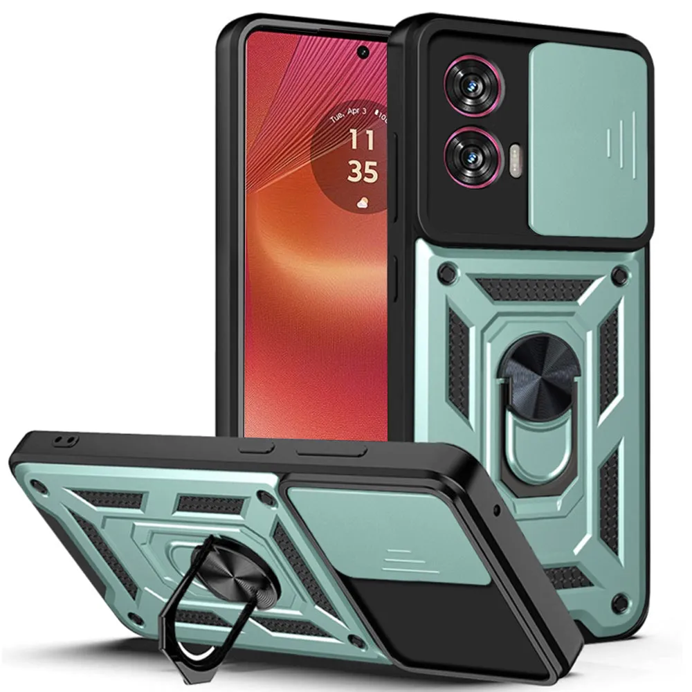 Custodia per Motorola Edge 50 Fusion, Techsuit, CamShield, Verde - immagine 1