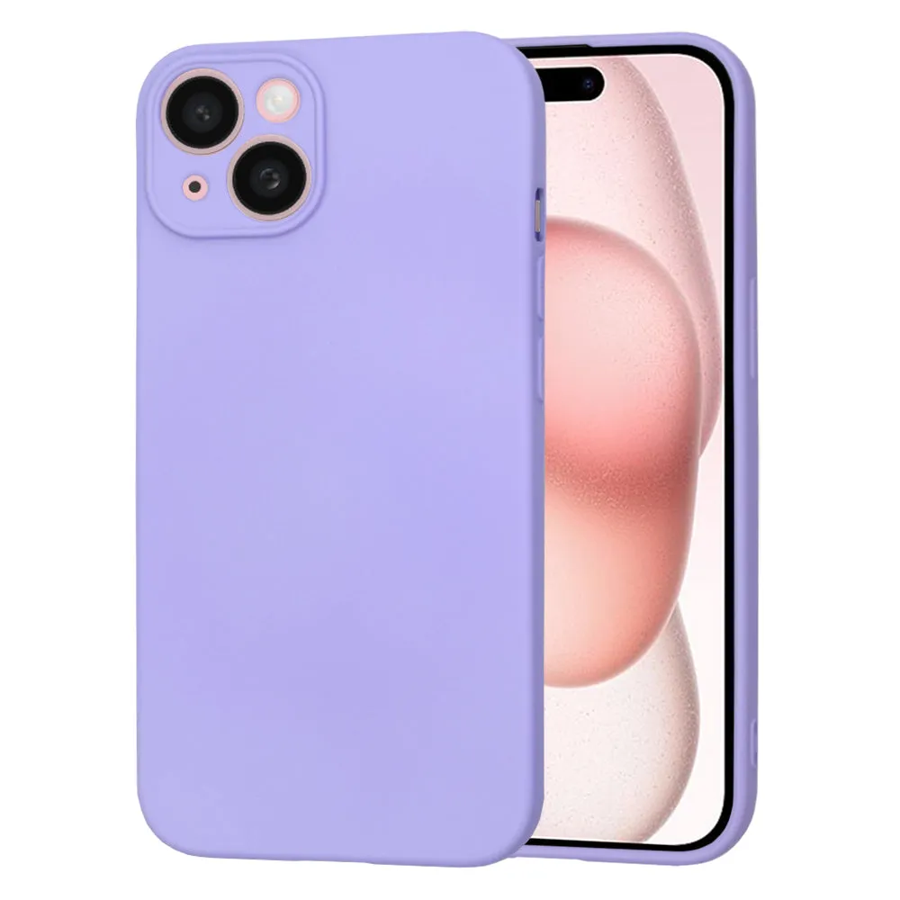 Custodia per Apple iPhone 15, Techsuit, SoftFlex, Lilla Chiaro - immagine 1