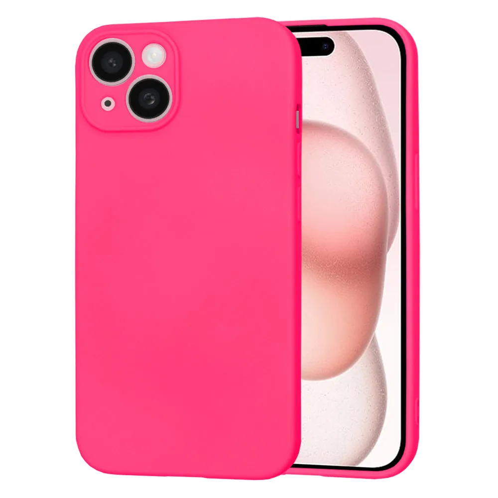 Custodia per Apple iPhone 15, Techsuit, SoftFlex, Rosa Scuro - immagine 1