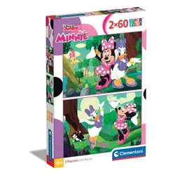 Puzzle 2x60 pz Super Color 4a+ (27x18,5cm) DISNEY MINNIE 24815 - immagine 1