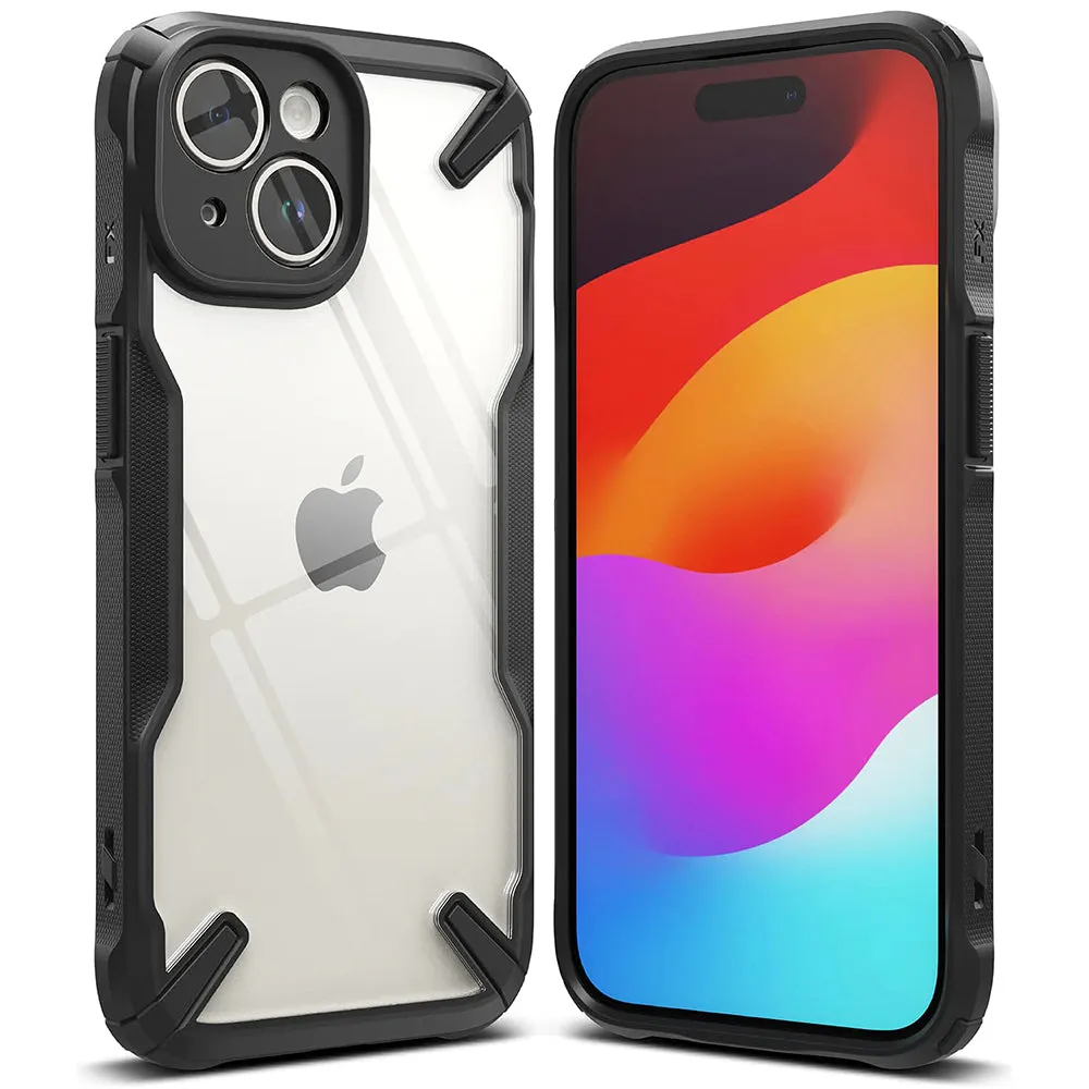 Custodia per Apple iPhone 15, Ringke, Fusion X, Nera - immagine 1