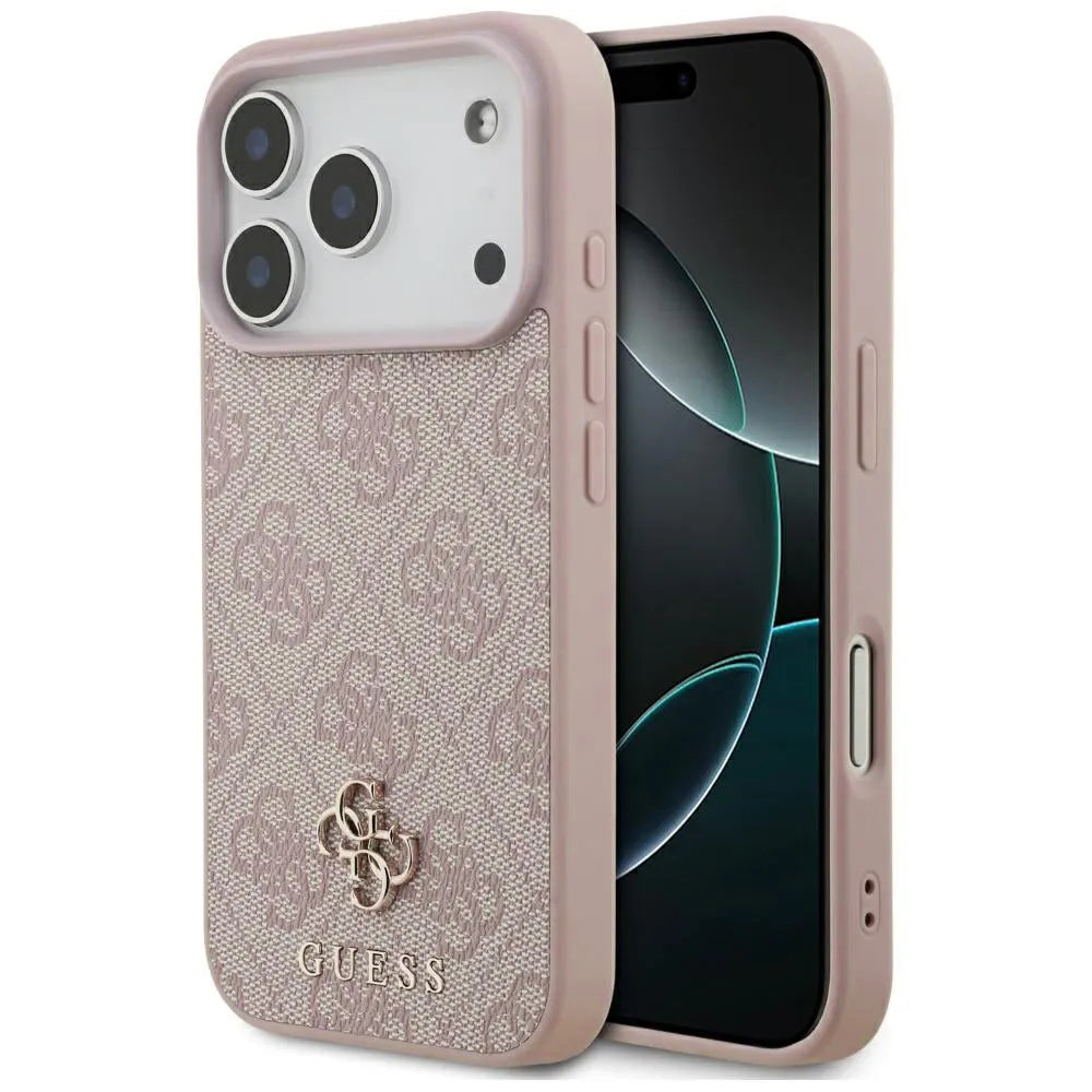 Custodia MagSafe per Apple iPhone 17 Pro Max, Guess, 4G Small and Classic Logo, Rosa - immagine 1