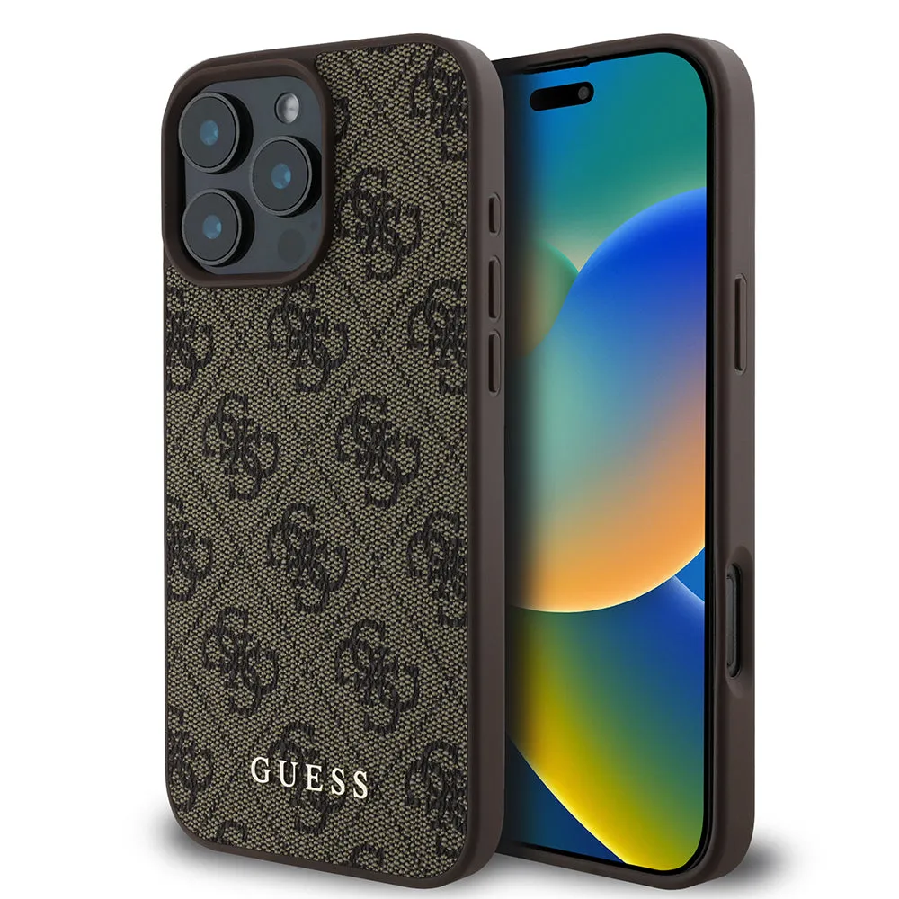 Custodia per Apple iPhone 16 Pro Max, Guess, 4G Classic, Marrone - immagine 1