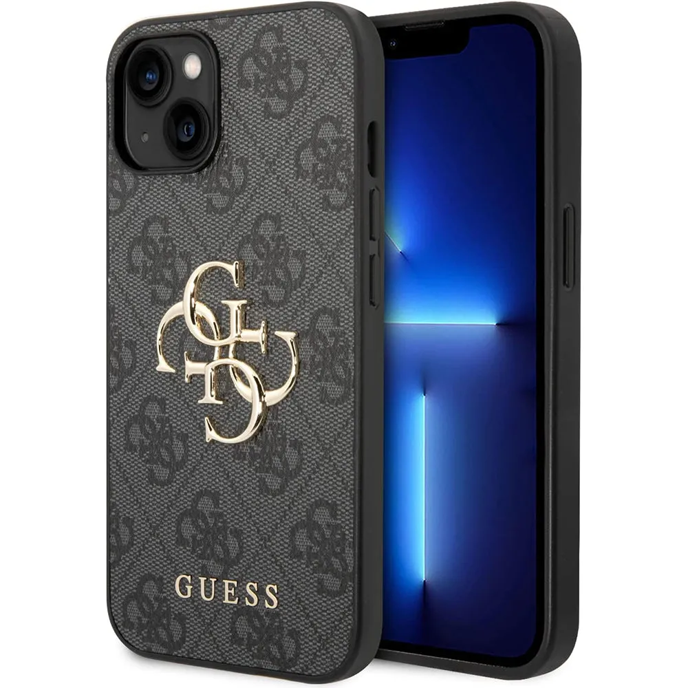 Custodia per Apple iPhone 15 Plus, Guess, 4G Big Logo, Grigio - immagine 1