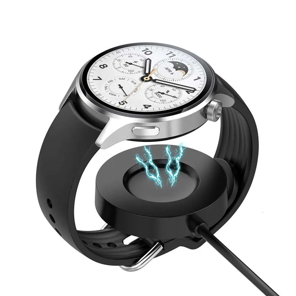 Caricabatterie Wireless Techsuit TXC6 per Xiaomi Watch S1 Pro, USB-A, Nero - immagine 1