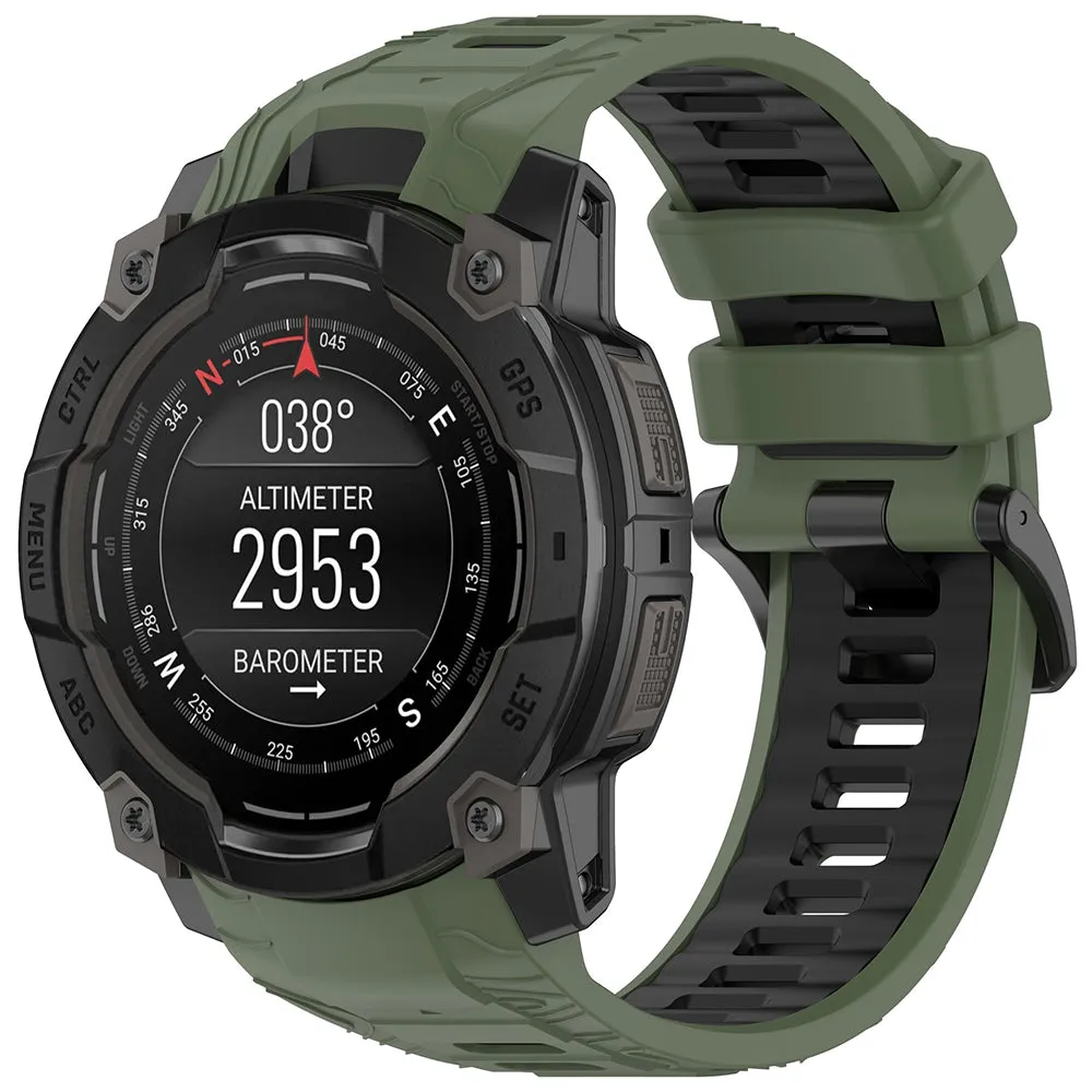 Cinturino Techsuit W077 per Garmin Instinct 3 50mm Solar / Instinct 3 50mm, Verde - immagine 1