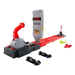 Playset Formula 1 Start Grid con 2 auto 1:64 HOT WHEELS RACING JKM88 - immagine 1