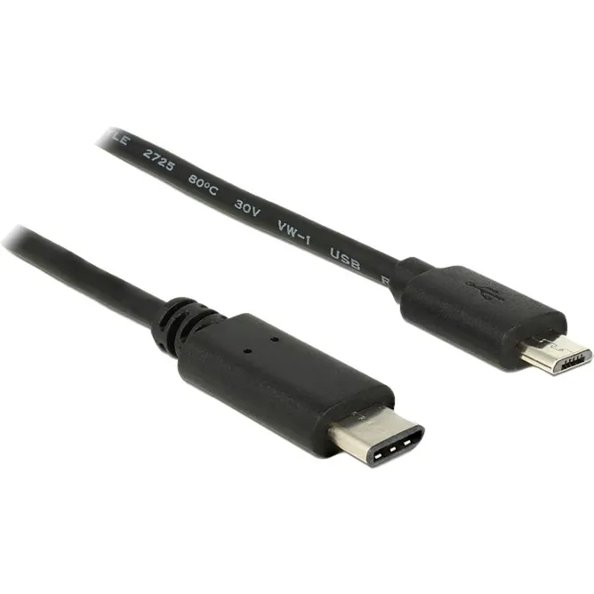 83602 cavo USB 1 m USB 2.0 USB C Micro-USB B Nero - immagine 1