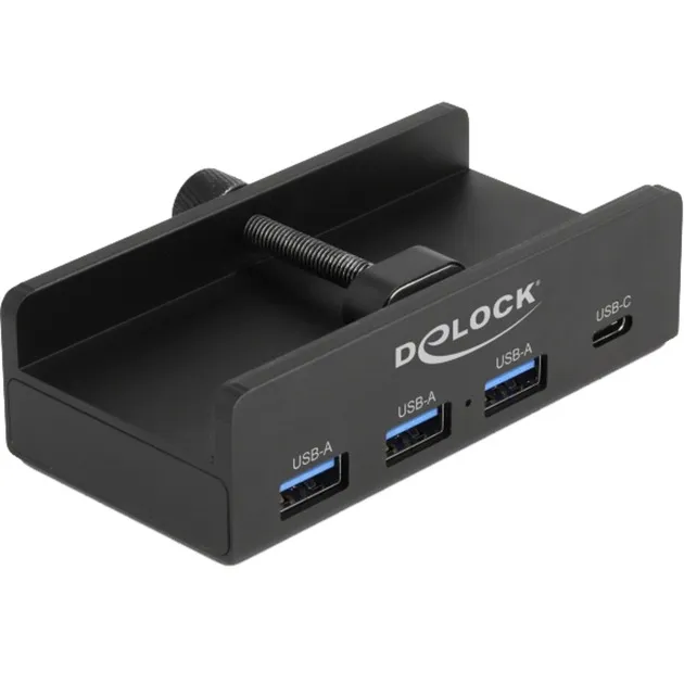 Hub USB esterno 5 Gbps a 4 porte 3 x USB Tipo-A e 1 x USB Tipo-C™ con vite di bloccaggio - immagine 1
