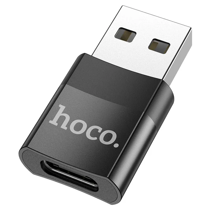Adattatore dati e ricarica USB-C - USB-A HOCO UA17, nero - immagine 1