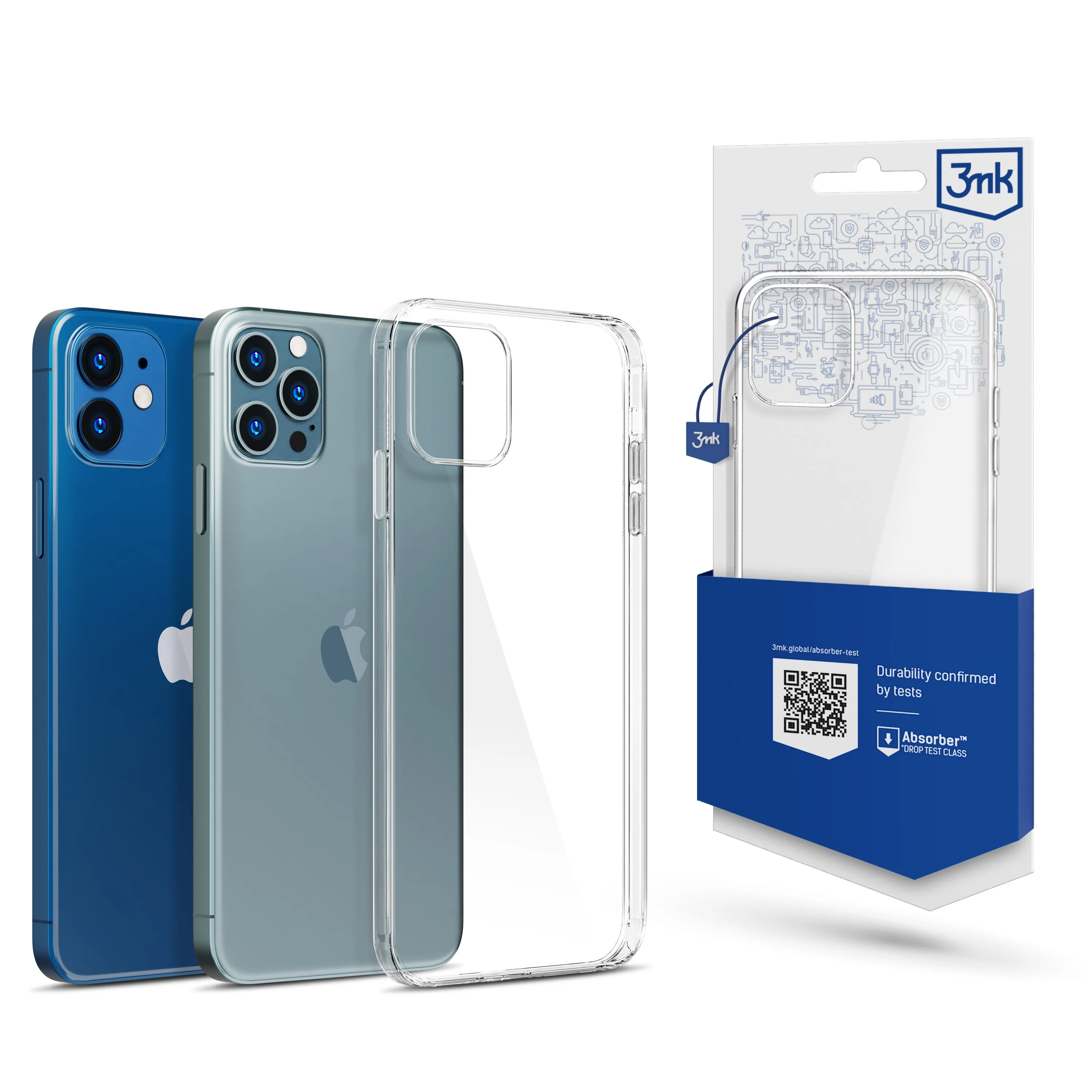 Custodia per Apple iPhone 12 / 12 Pro, 3MK, Trasparente - immagine 1