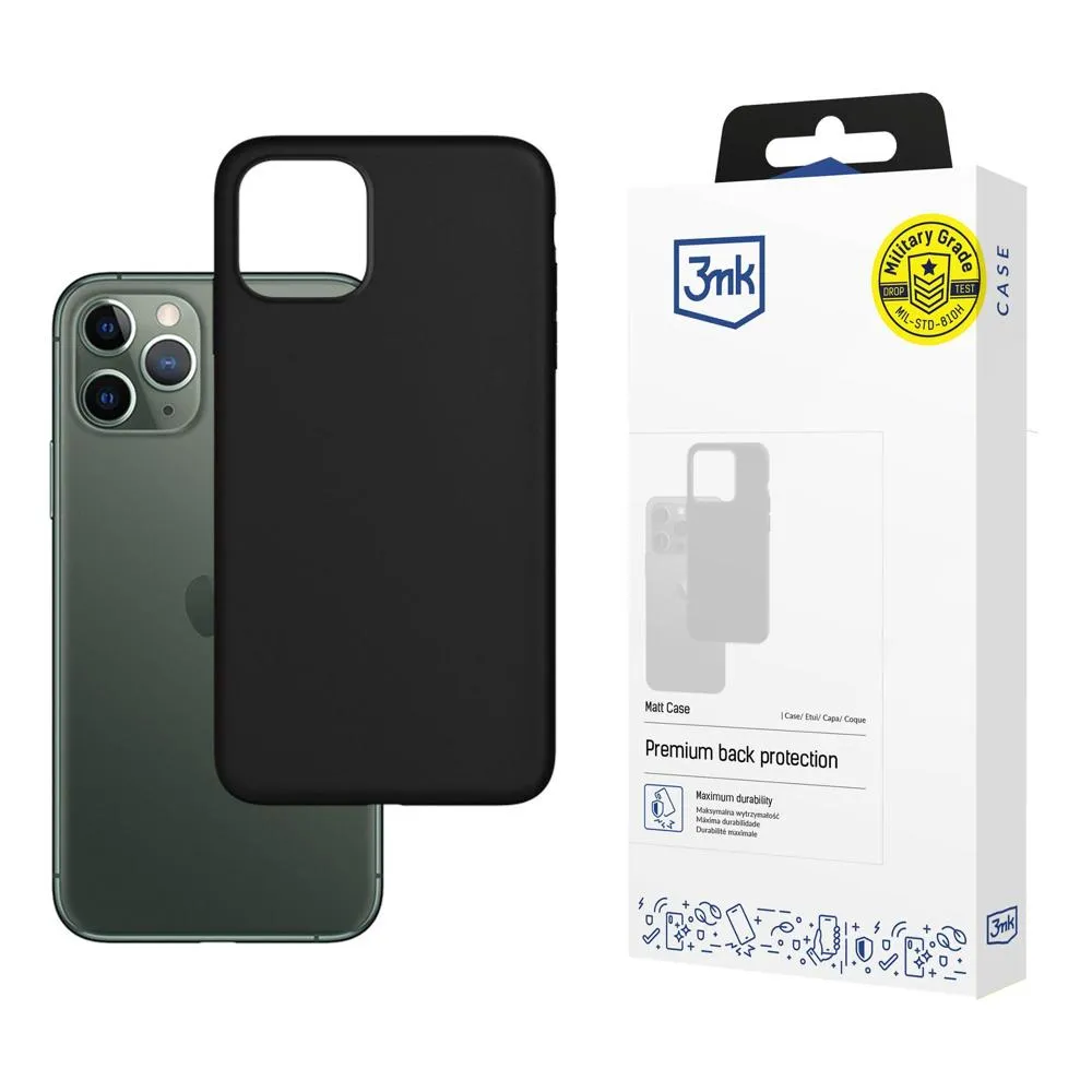 Custodia per Apple iPhone 12 / 12 Pro, 3MK, Nera Opaca - immagine 1