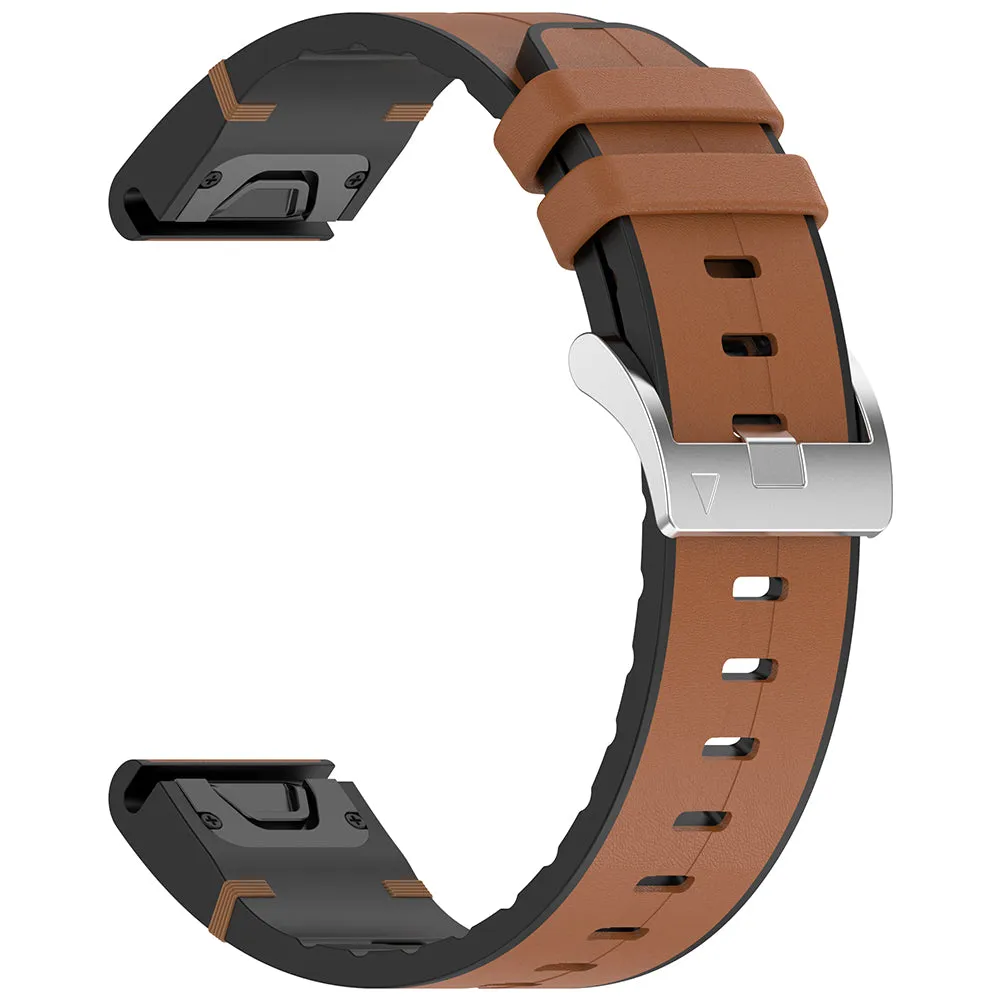 Cinturino Techsuit W071 per Garmin Instinct / Approach / Fenix Watch Series, 20mm, Marrone - immagine 1
