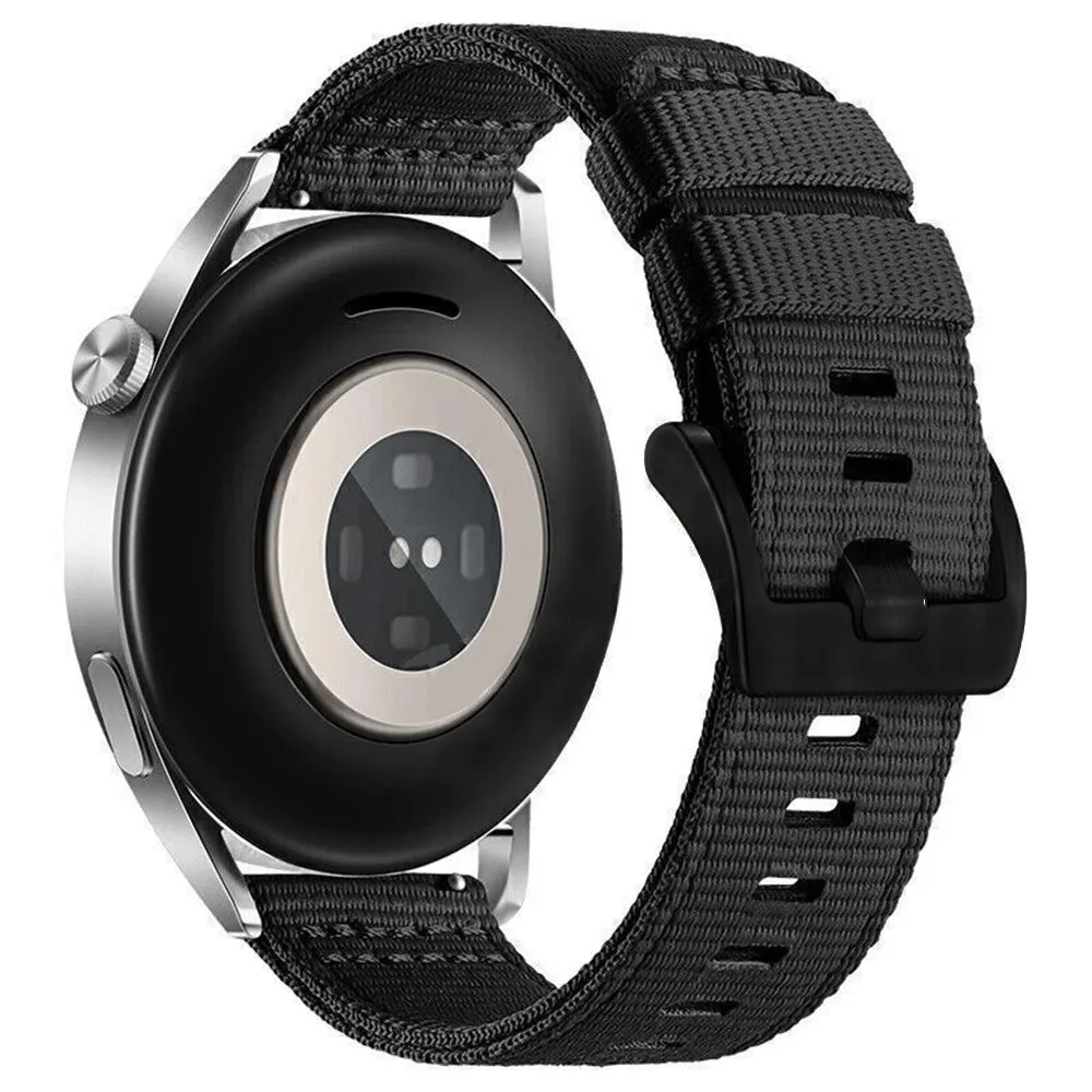 Cinturino Techsuit W070 per Samsung Galaxy Watch / Huawei Watch Series, 22mm, Nero - immagine 1