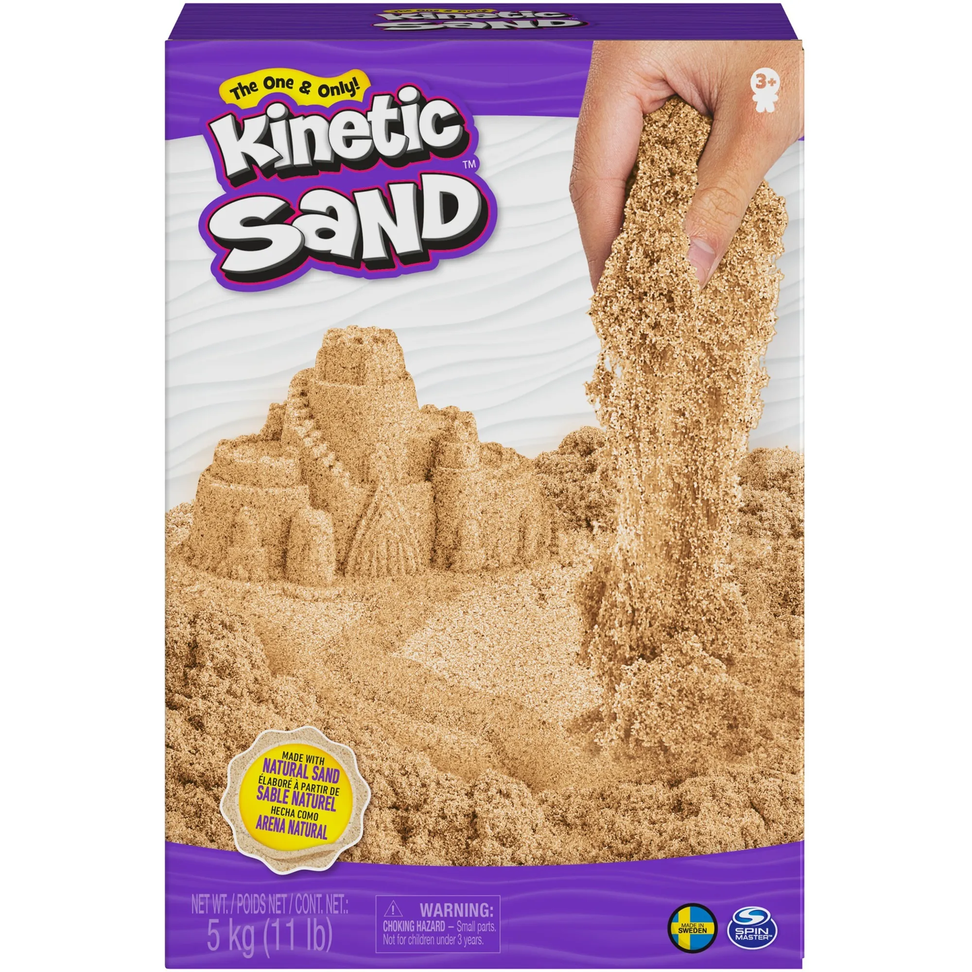 Kinetic Sand, 5 kg di Sabbia Naturale Marrone per Modellare e Creare, 3+ Anni, Gioco di sabbia - immagine 1