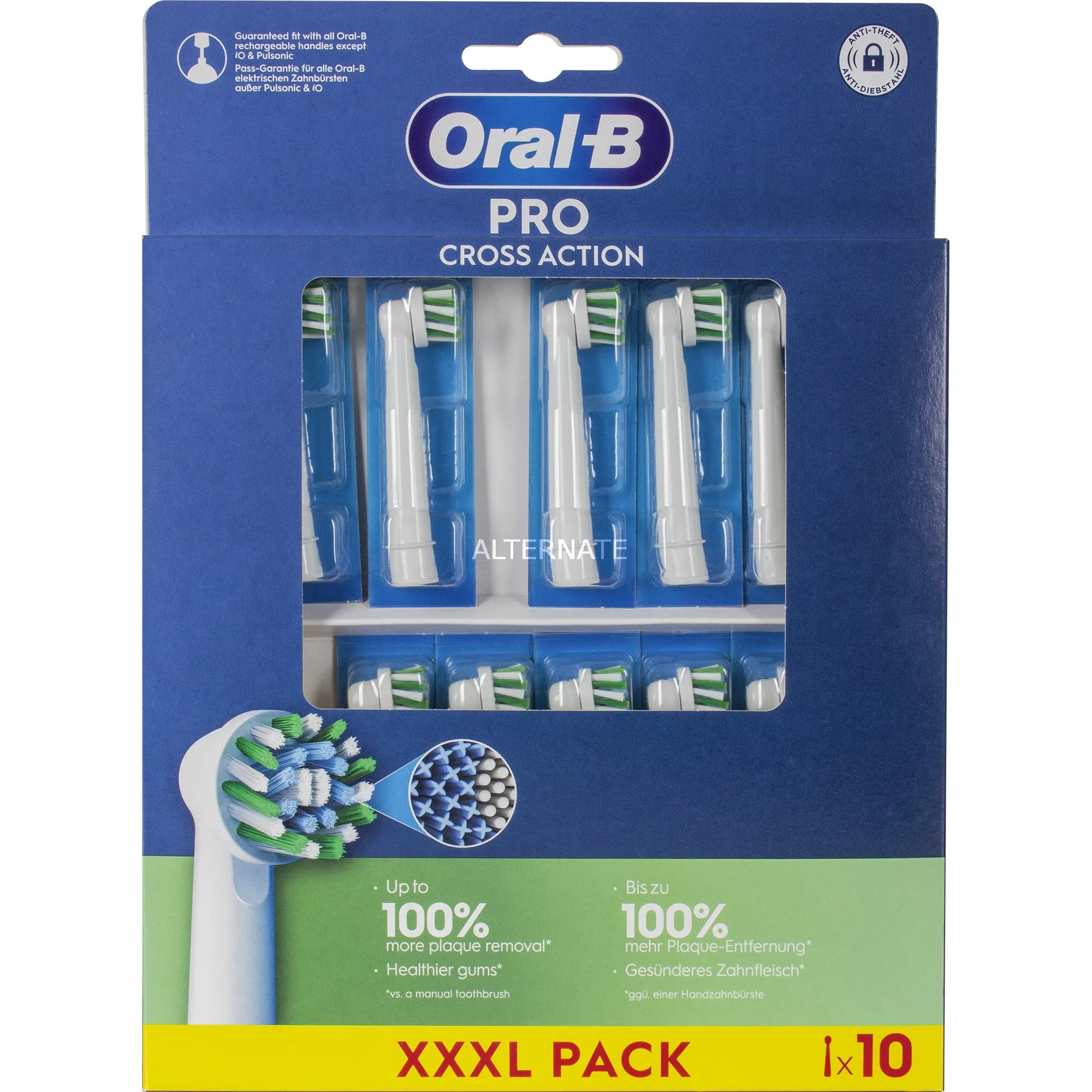 Oral-B Pro Cross Action Testine di Ricambio 10 pezzi, Testina - immagine 1