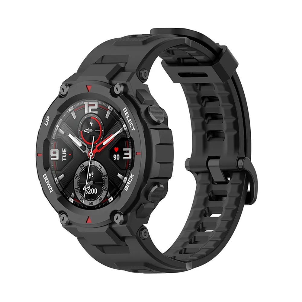 Cinturino Techsuit W067 per Amazfit T-Rex Pro / T-Rex, Nero - immagine 1