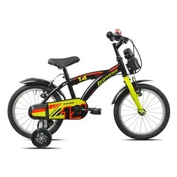 Mountain Bike acciaio ( 1 vel ) 14" con rotelle BIMBO Black Lime Glossy 26L9700 - immagine 1