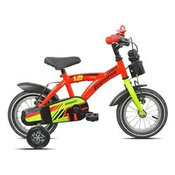 Mountain Bike acciaio ( 1 vel ) 12" con rotelle BIMBO Red e Yellow Glossy 26L9900 - immagine 1