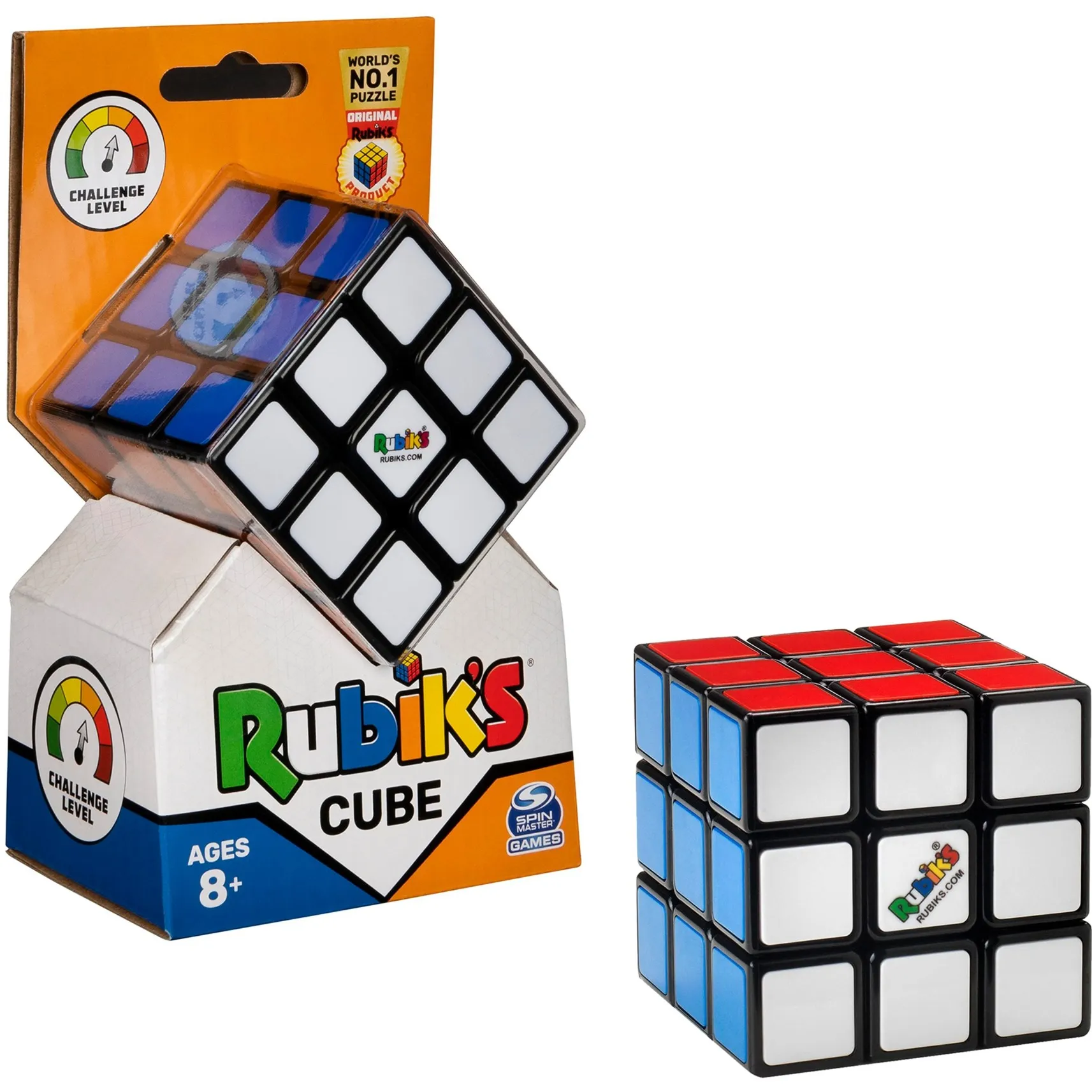 RUBIK''s, SPIN MASTER, Il Cubo di Rubik''s Classico 3X3, L''Originale, per bambini dagli 8+, Rompicapo Professionale a cobinazione di colori, problem-solving, Gioco di abilità - immagine 1