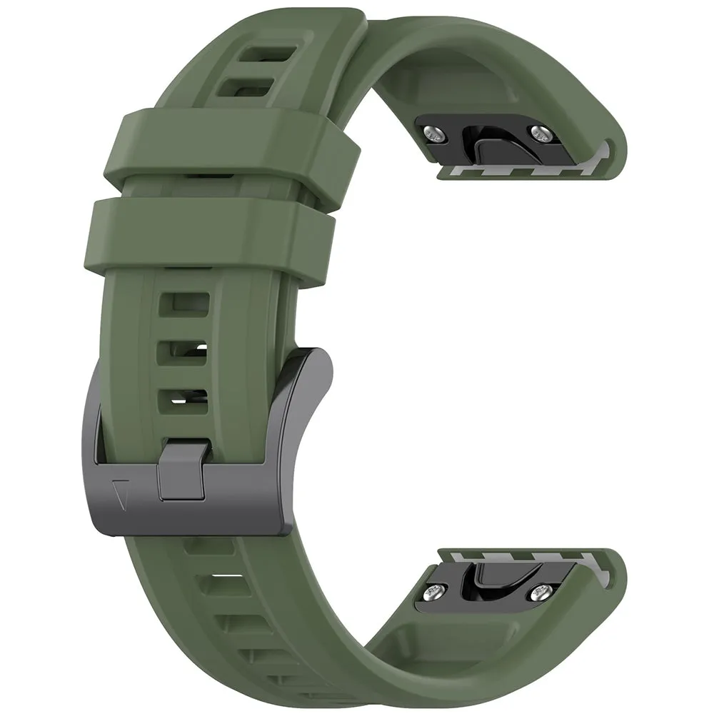Cinturino Techsuit W060 per Garmin Watch Fenix / Forerunner Series, 22mm, Verde Scuro - immagine 1