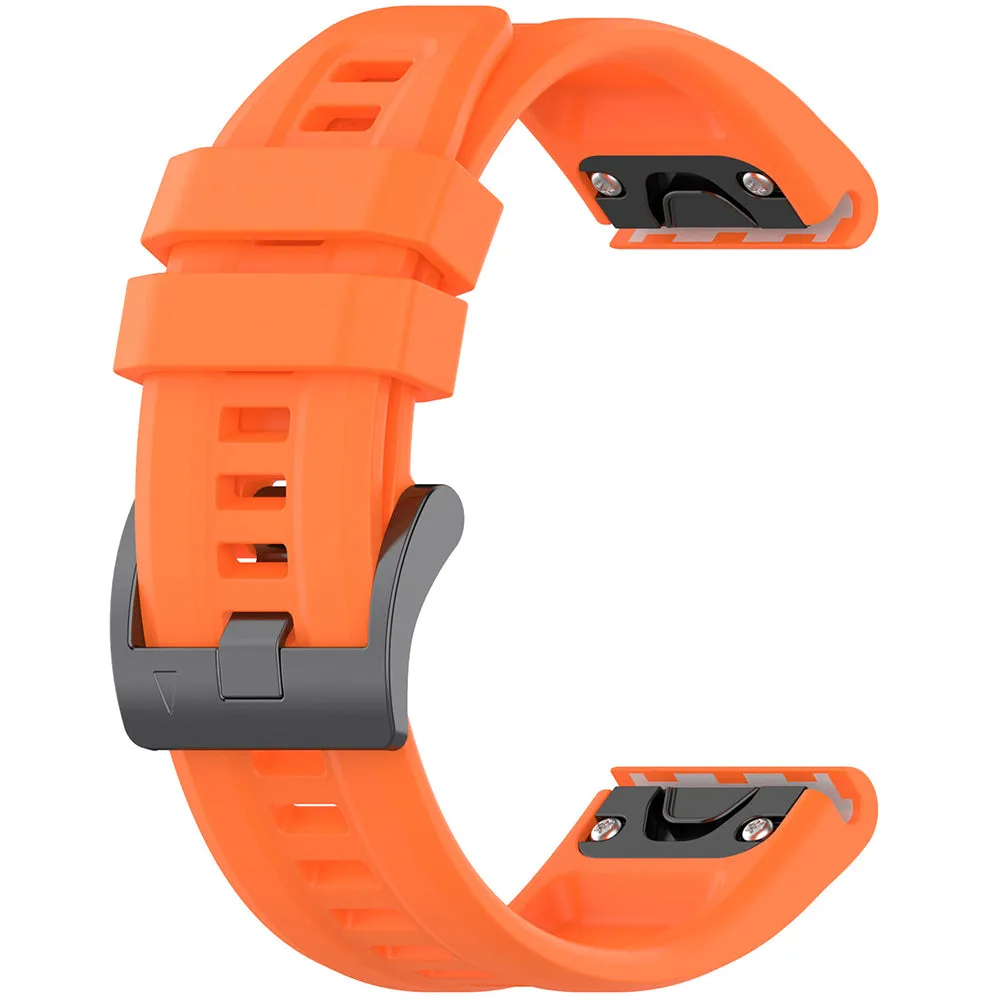 Cinturino Techsuit W060 per Garmin Instinct / Approach / Fenix Watch Series, 20mm, Arancione - immagine 1