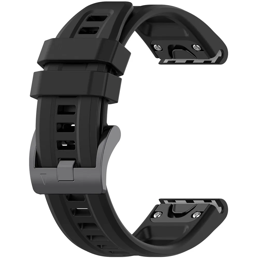 Cinturino Techsuit W060 per Garmin Instinct / Approach / Fenix Watch Series, 20mm, Nero - immagine 1