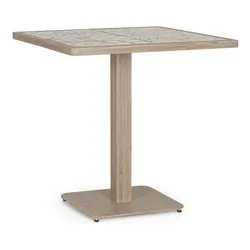 Tavolo da esterno alluminio, porcellana KALIMERA Fisso Timber (73x73x74cm) 0664124 - immagine 1