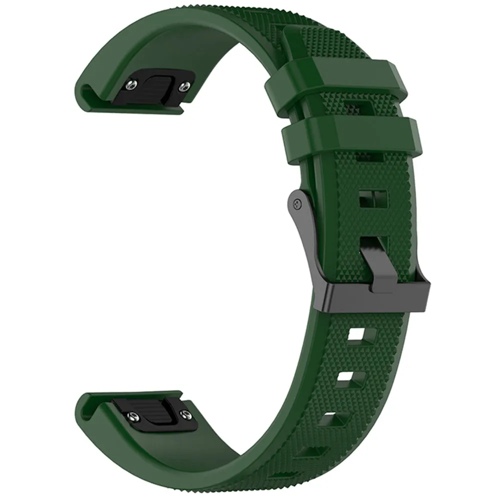 Cinturino Techsuit W058 per Garmin Watch Fenix / Forerunner Series, 22mm, Verde Scuro - immagine 1