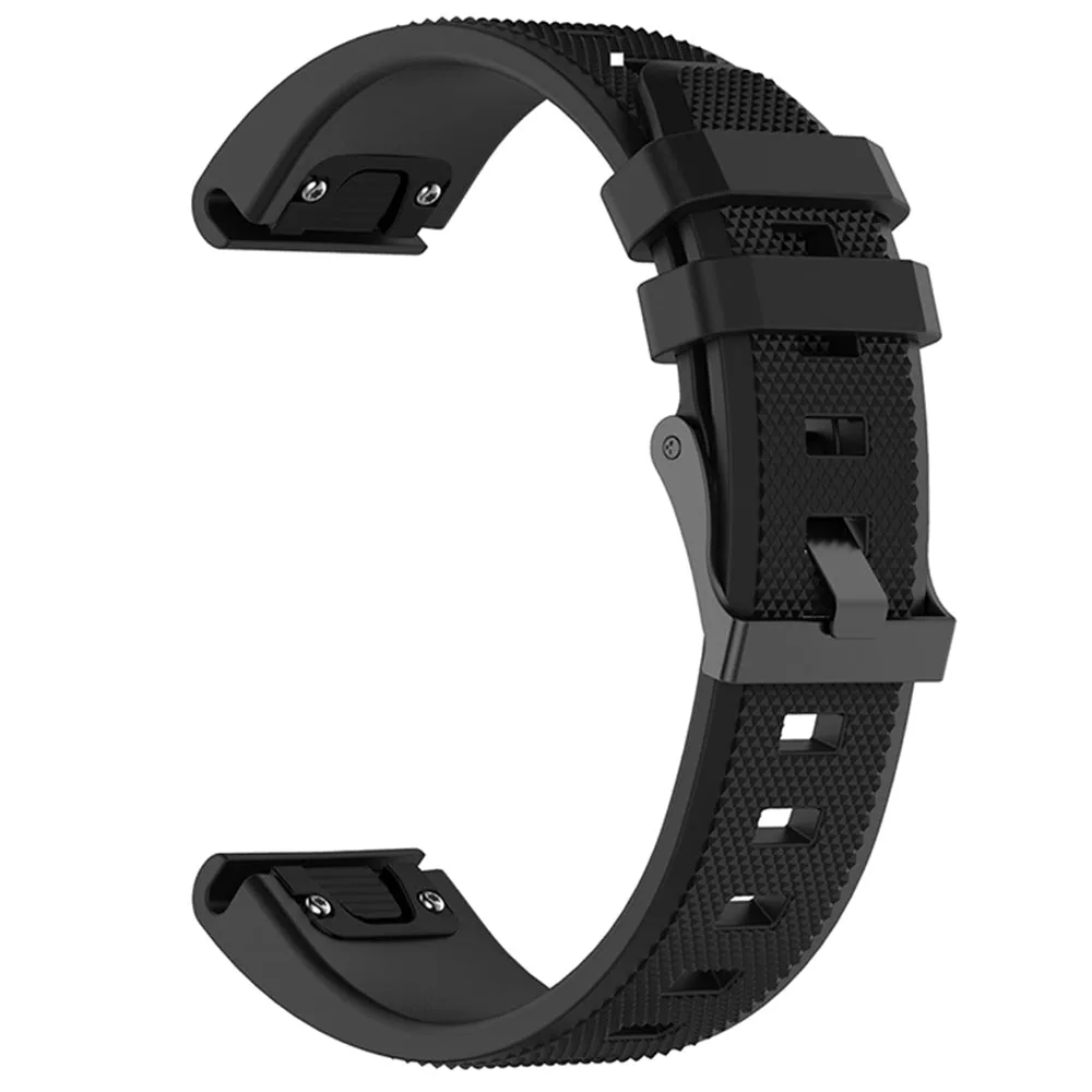 Cinturino Techsuit W058 per Garmin Watch Fenix / Forerunner Series, 22mm, Nero - immagine 1