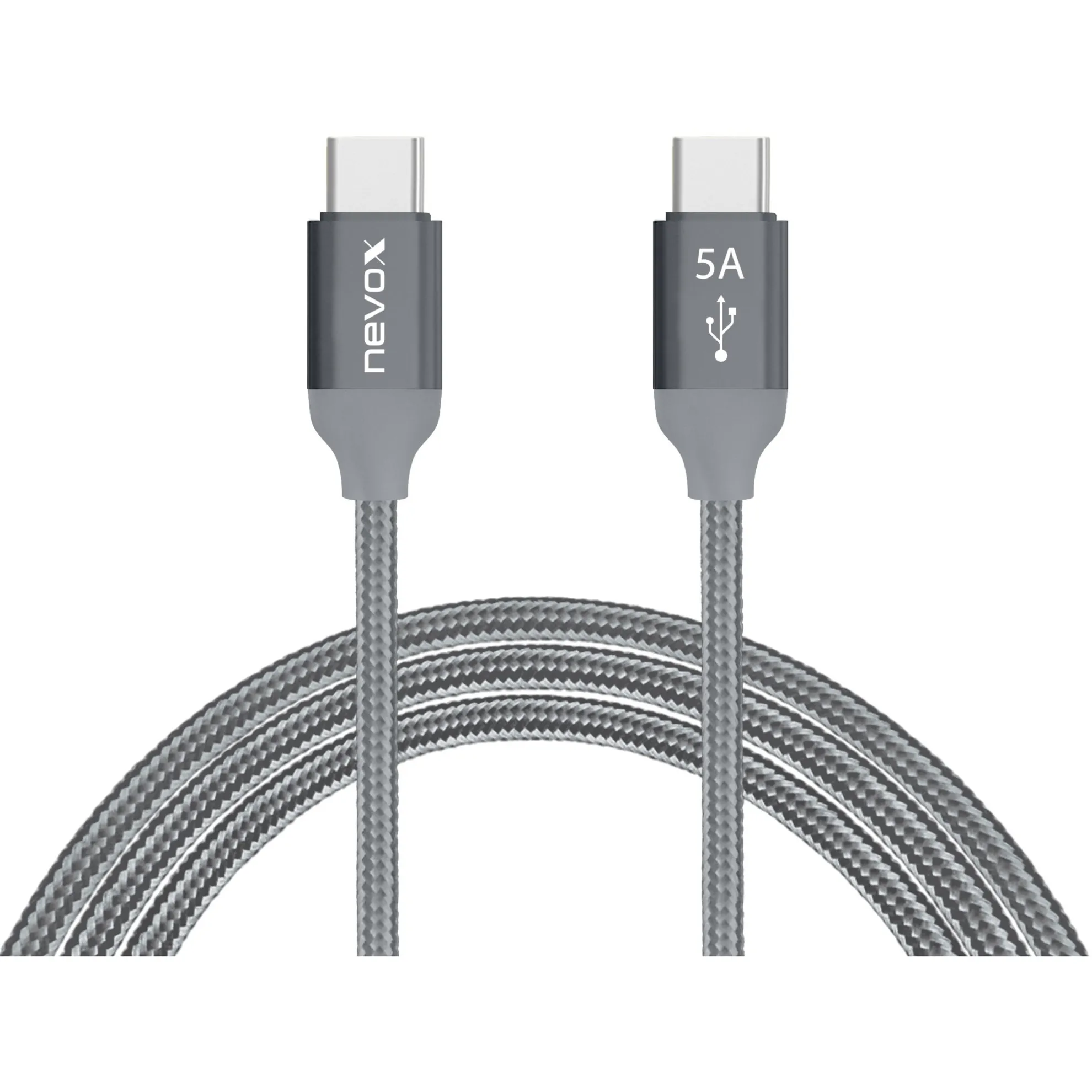 1653 cavo USB 1 m USB 2.0 USB C Grigio, Argento - immagine 1