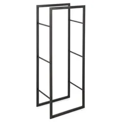 Porta legna acciaio (40x28x100cm) JOONAS Nero 0723986 - immagine 1