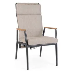 Poltrona alluminio, olefin FLOBERT Antracite 0663931 - immagine 1