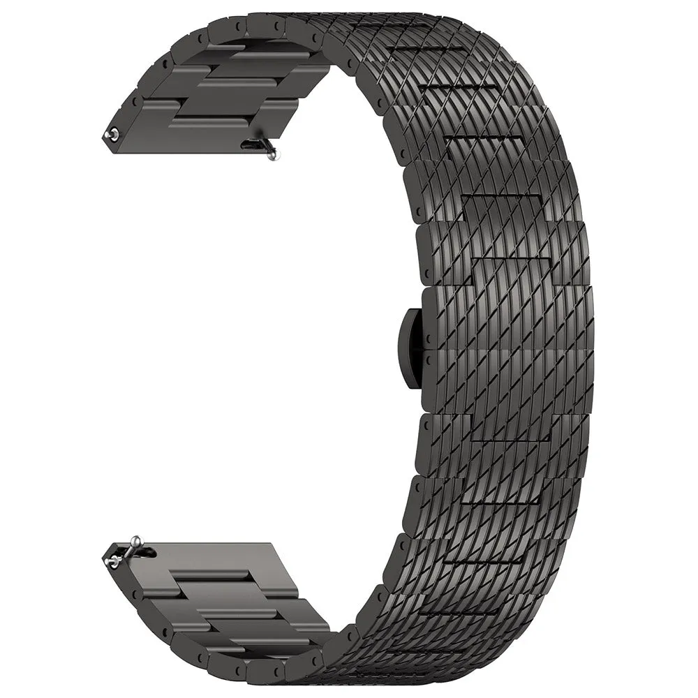 Cinturino Techsuit W052 per Samsung Galaxy Watch / Huawei Watch Series, 20mm, Nero - immagine 1