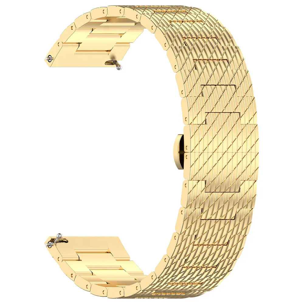 Cinturino Techsuit W052 per Samsung Galaxy Watch / Huawei Watch Series, 20mm, Dorato - immagine 1