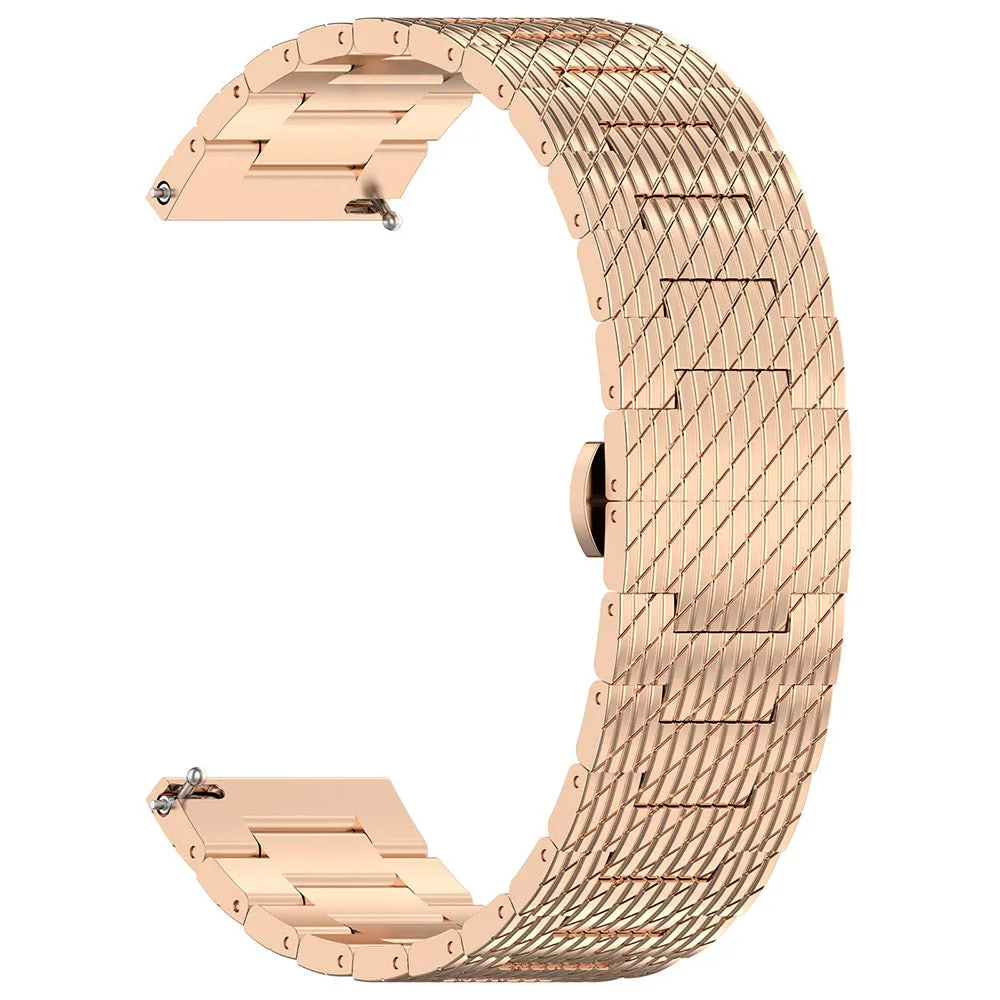 Cinturino Techsuit W052 per Huawei Watch / Xiaomi Watch Series, 22mm, Rosa Dorato - immagine 1