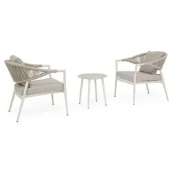 Set da esterno alluminio, poliestere, pietra MILLOR 2 posti Wall 0666137 - immagine 1