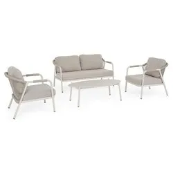 Set da esterno alluminio, poliestere MIRAVET 4 posti Wall 0666135 - immagine 1