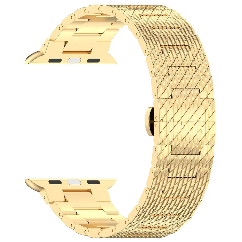 Cinturino Techsuit W052 per Apple Watch 42mm / 41mm / 40mm / 38mm Series, Dorato - immagine 1