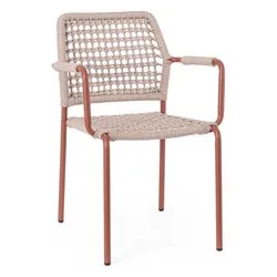Sedia con braccioli alluminio, poliestere RAJADA Rame 0666114 - immagine 1