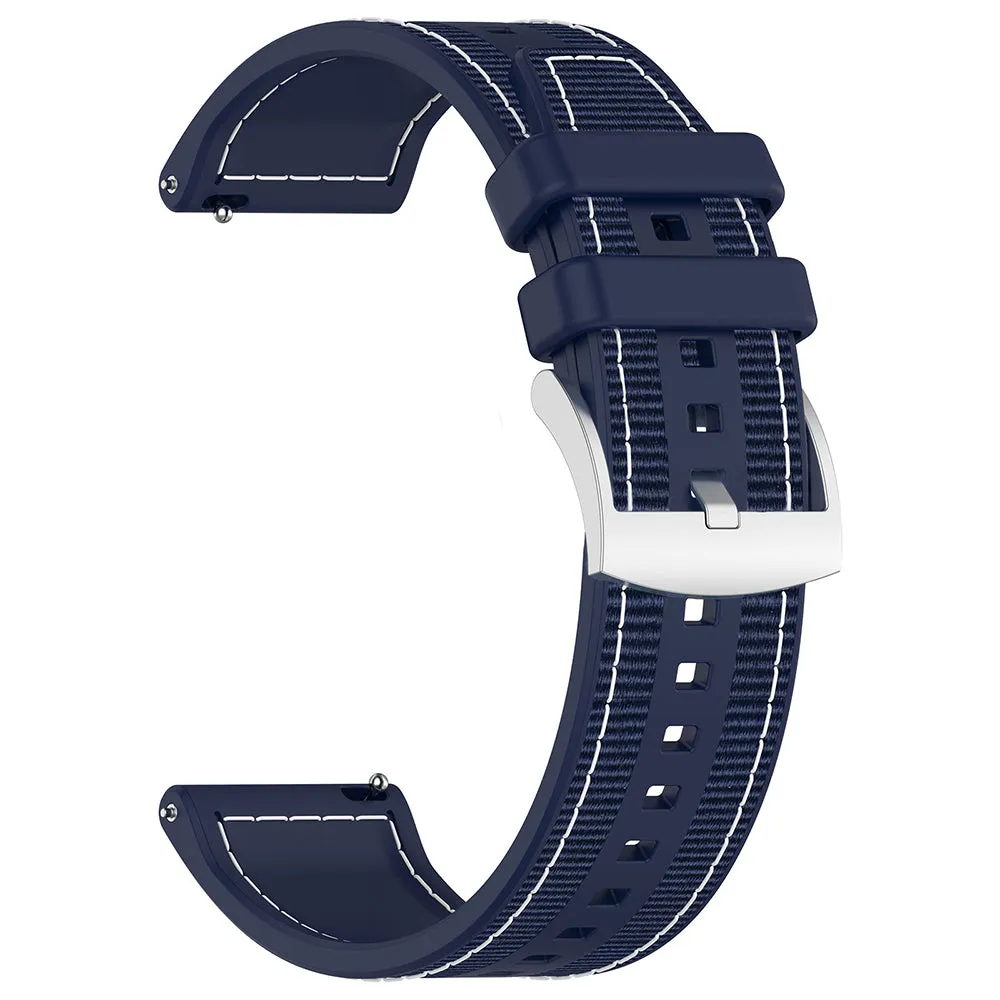 Cinturino Techsuit W051 per Huawei Watch / Xiaomi Watch Series, 22mm, Blu Scuro - immagine 1