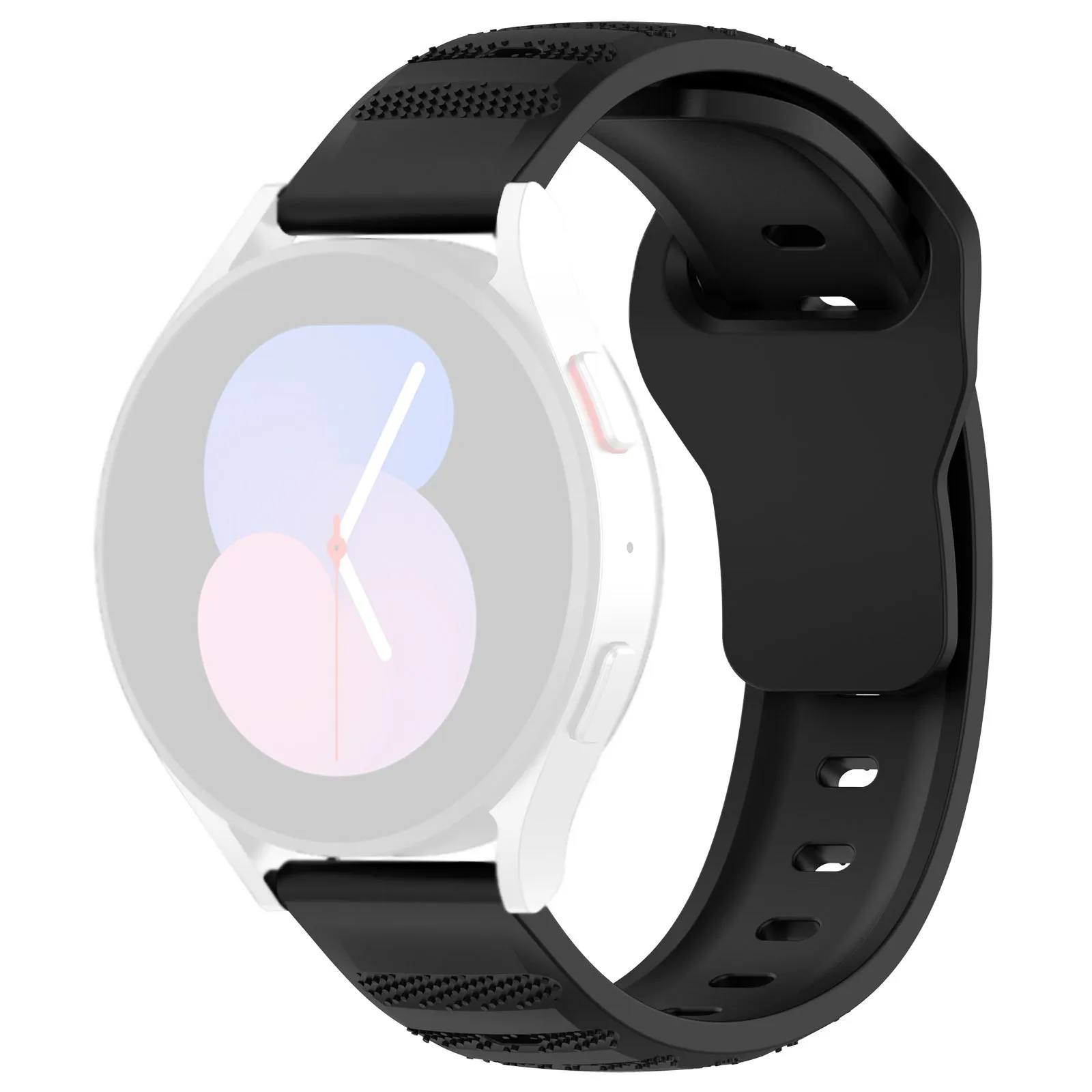 Cinturino Techsuit W050 per Samsung Galaxy Watch / Huawei Watch Series, 20mm, Nero - immagine 1