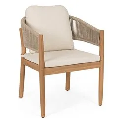 Sedia con braccioli legno, poliestere THIAGO 0807022 - immagine 1