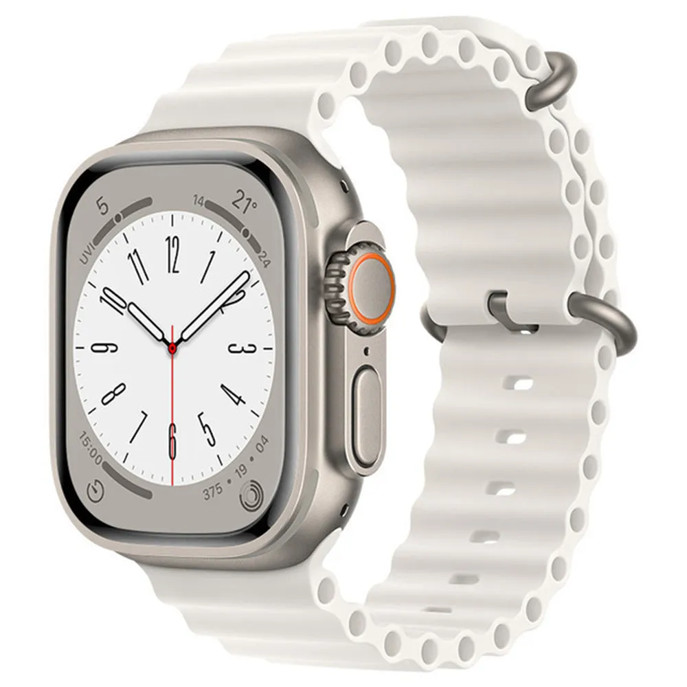 Cinturino Techsuit W038 per Apple Watch 42mm / 41mm / 40mm / 38mm Series, Bianco - immagine 1