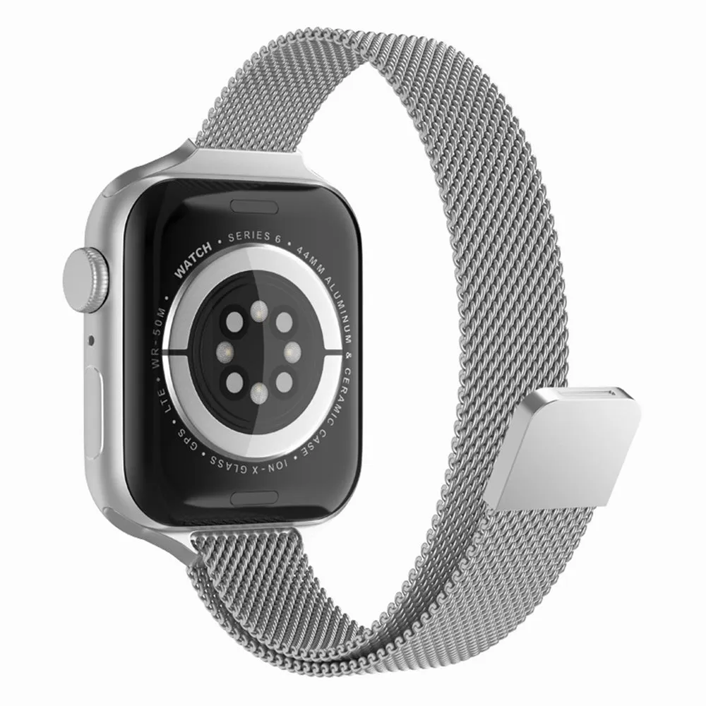 Cinturino Techsuit W034 per Apple Watch 49mm / 46mm / 45mm / 44mm / 42mm Series, Argento - immagine 1