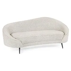 Divano poliestere COSTANCE 3 posti lineare Grigio chiaro 0743941 - immagine 1