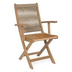 Sedia con braccioli legno, polipropilene DANUBIO Tortora 0806991 - immagine 1