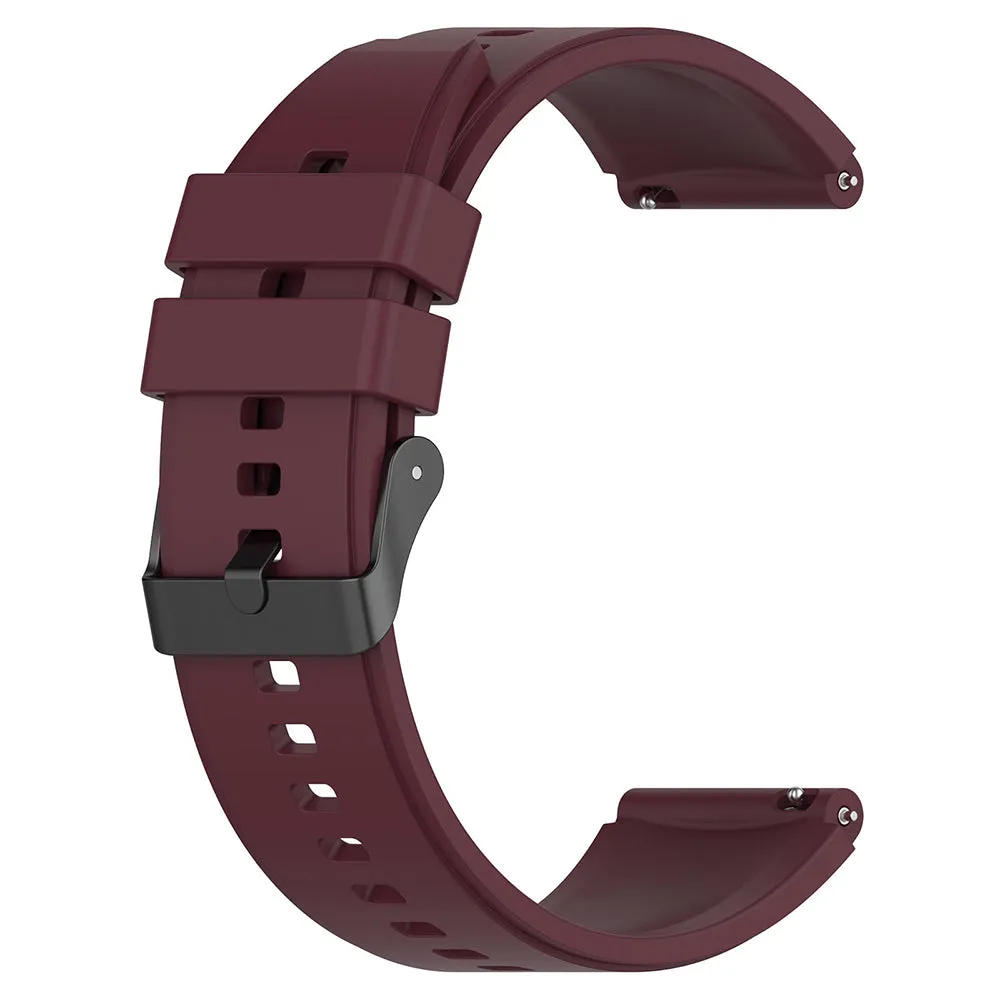 Cinturino Techsuit W026 per Samsung Galaxy Watch / Huawei Watch Series, 20mm, Bordeaux - immagine 1
