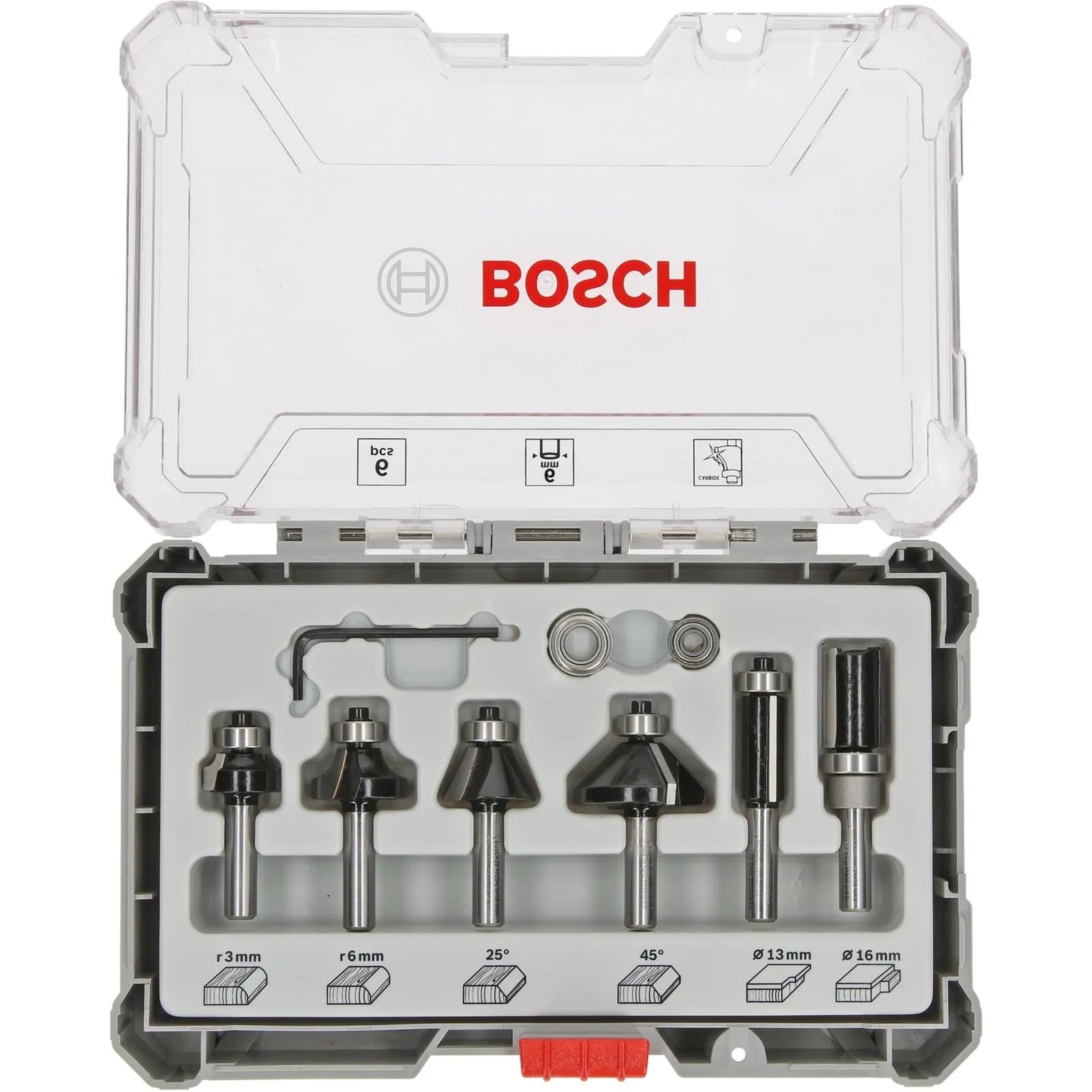 2607017468 Set di punte 6 pz, Fresa - immagine 1